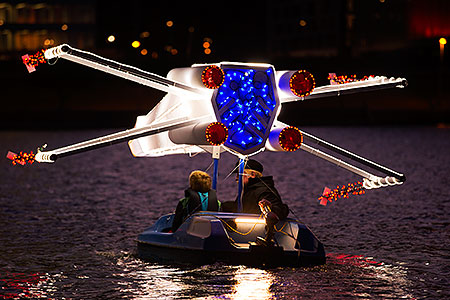 Star Wars boat at APS Fantasy of Lights Boat Parade 