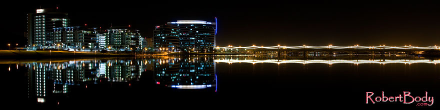 /images/500/2008-11-01-tempe-night-42187sp.jpg - #05981: Night reflections at Tempe Town Lake … November 2008 -- Tempe Town Lake, Tempe, Arizona