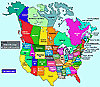 Map of North America - my Photos and Info